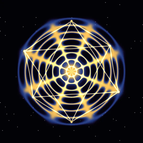 Cerrar etapa · 417 Hz · φ³: la figura que dibuja Cymatica en modo Mandala con 417 Hz y su pareja áurea de 1766,4 Hz