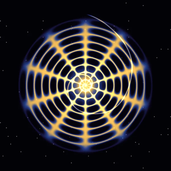 Limpiar · 741 Hz · φ: la figura que dibuja Cymatica en modo Mandala con 741 Hz y su pareja áurea de 1199,0 Hz
