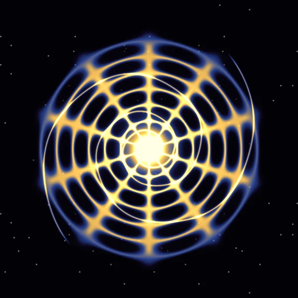 Luna · 210,42 Hz · φ: la figura que dibuja Cymatica en modo Mandala con 210,42 Hz y su pareja áurea de 340,5 Hz