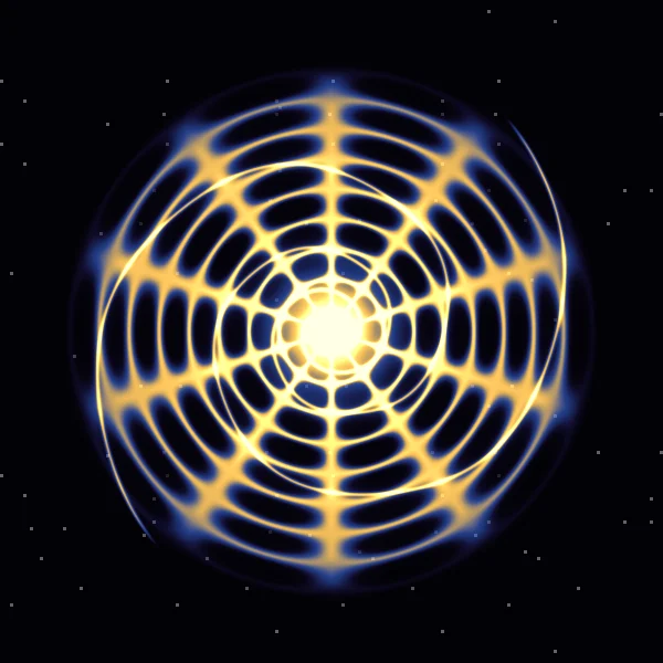 Night · 432 Hz · φ²: the figure Cymatica draws in Mandala mode with 432 Hz and its golden pair at 1131.0 Hz