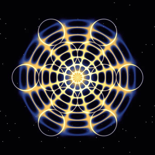 Prosperar · 417 Hz · φ²: la figura que dibuja Cymatica en modo Mandala con 417 Hz y su pareja áurea de 1091,7 Hz
