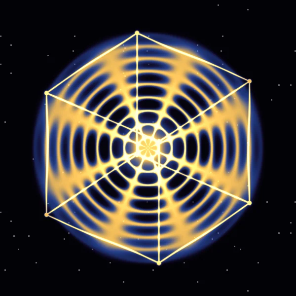 Raíz que cambia · 396 Hz · φ³: la figura que dibuja Cymatica en modo Mandala con 396 Hz y su pareja áurea de 1677,5 Hz