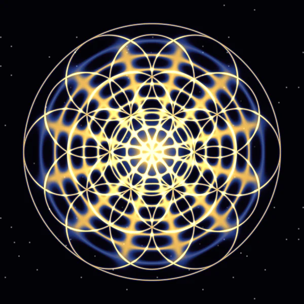 Reparar · 528 Hz · φ³: la figura que dibuja Cymatica en modo Mandala con 528 Hz y su pareja áurea de 2236,6 Hz