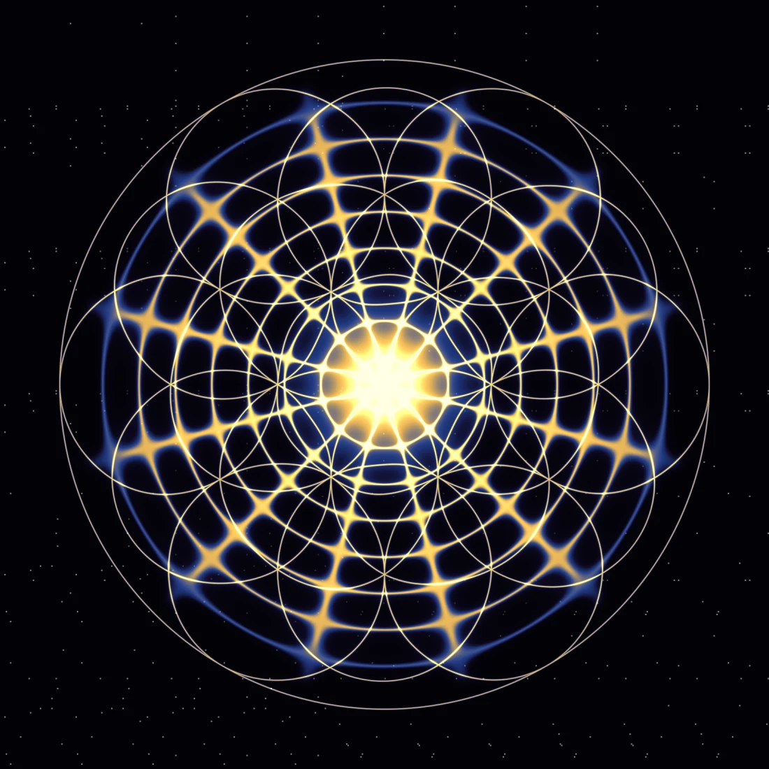 Mandala mode: Flower of Life at 528 Hz