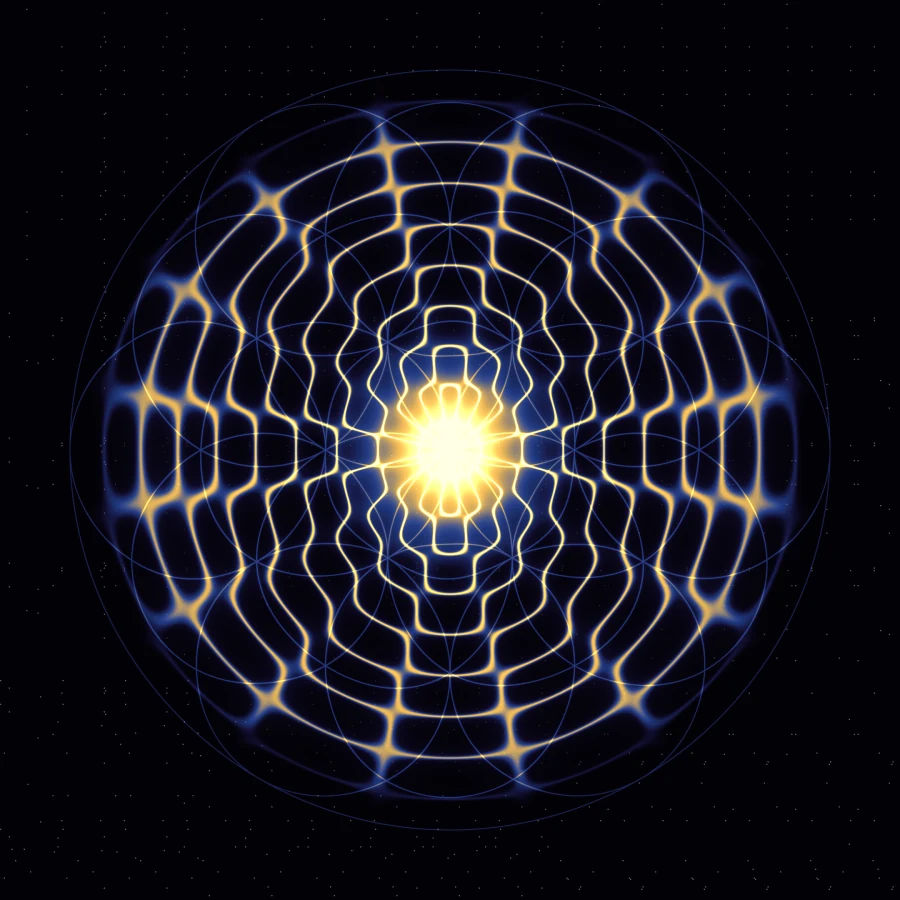 396 Hz en modo Mandala, capa Flor de la vida