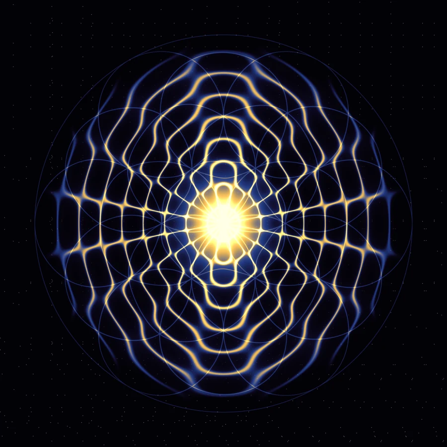 417 Hz, Sacro, en modo Mandala con la capa Flor de la vida