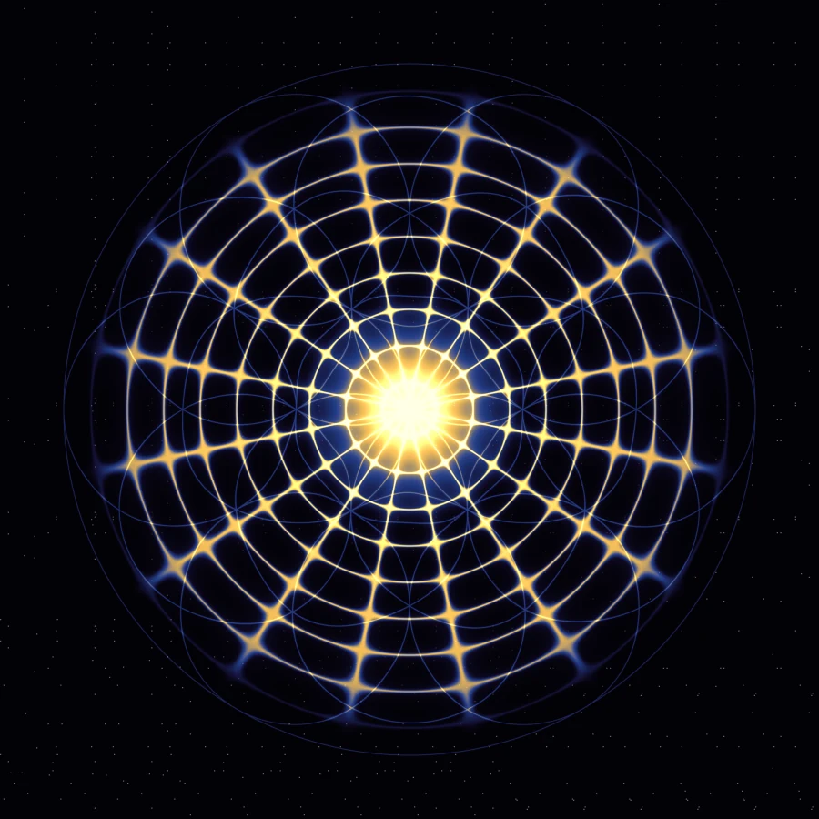 741 Hz, Garganta, en modo Mandala con la capa Flor de la vida